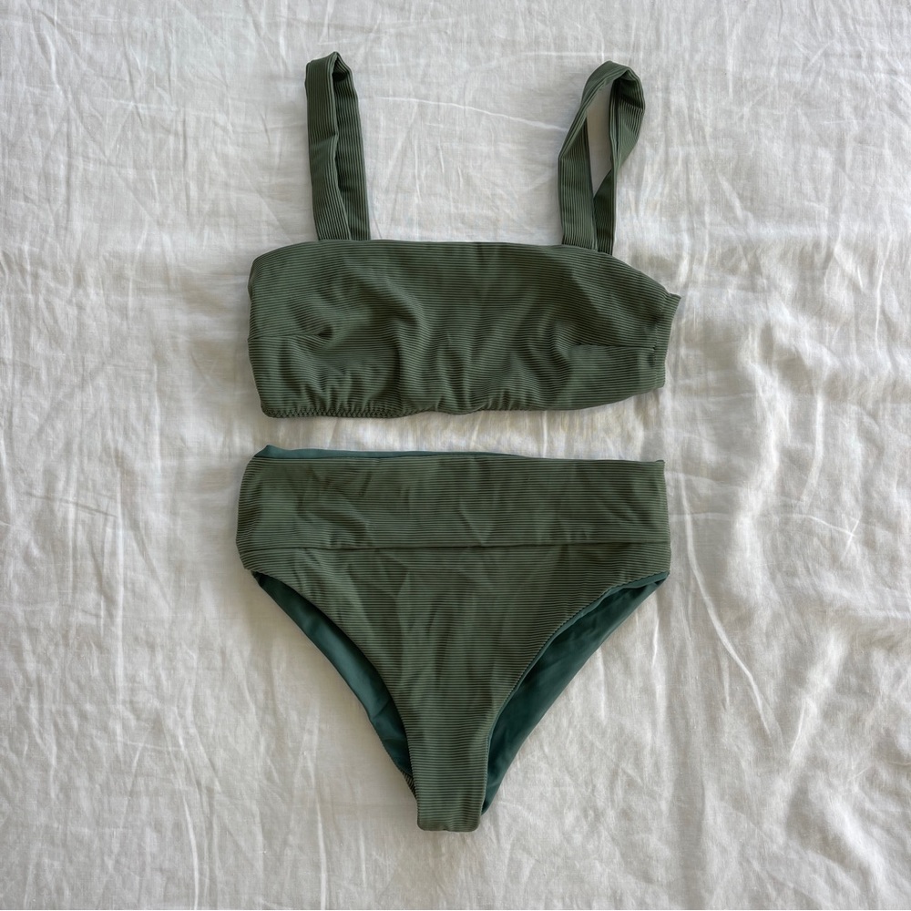 Effortless Swim Ribbed Olive Bikini